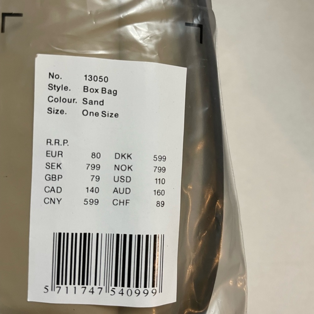 NWT Rains Box Bag Should Crossbody Bag Waterproof Sand Color - Picture 14 of 16